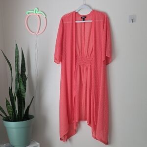 Torrid Coral Kimono 2X